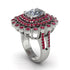 Ruby Multi Halo Oval Engagement Ring - Caitlin No. 48 image 2