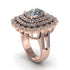 Diamond Multi Halo Oval Engagement Ring - Caitlin No. 2 image 2