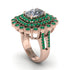 Emerald Multi Halo Oval Engagement Ring - Caitlin No. 17 image 2
