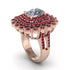 Ruby Multi Halo Oval Engagement Ring - Caitlin No. 47 image 2
