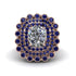 Sapphire Multi Halo Oval Engagement Ring - Caitlin No. 62 image 3