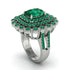 Emerald Multi Halo Oval Engagement Ring - Caitlin No. 21 image 2