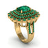 Emerald Multi Halo Oval Engagement Ring - Caitlin No. 19 image 2