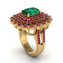 Ruby Multi Halo Oval Engagement Ring - Caitlin No. 49 image 2