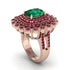 Ruby Multi Halo Oval Engagement Ring - Caitlin No. 50 image 2