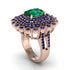 Sapphire Multi Halo Oval Engagement Ring - Caitlin No. 65 image 2