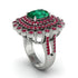Ruby Multi Halo Oval Engagement Ring - Caitlin No. 51 image 2