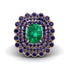 Sapphire Multi Halo Oval Engagement Ring - Caitlin No. 65 image 3