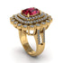 Diamond Multi Halo Oval Engagement Ring - Caitlin No. 10 image 2