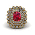 Diamond Multi Halo Oval Engagement Ring - Caitlin No. 10 image 3