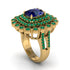 Emerald Multi Halo Oval Engagement Ring - Caitlin No. 28 image 2