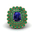 Emerald Multi Halo Oval Engagement Ring - Caitlin No. 28 image 3