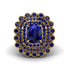 Sapphire Multi Halo Oval Engagement Ring - Caitlin No. 73 image 3