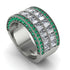 Diamond Multi-Row Halo Wedding Band - Blake No. 18 image 1