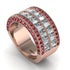 Diamond Multi-Row Halo Wedding Band - Blake No. 47 image 1
