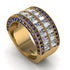 Diamond Multi-Row Halo Wedding Band - Blake No. 61 image 1