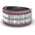 Diamond Multi-Row Halo Wedding Band - Blake No. 48 image 3