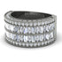 Diamond Multi-Row Halo Wedding Band - Blake No. 3 image 3