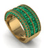 Emerald Multi-Row Halo Wedding Band - Blake No. 19 image 1