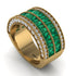Emerald Multi-Row Halo Wedding Band - Blake No. 4 image 1