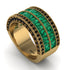 Emerald Multi-Row Halo Wedding Band - Blake No. 34 image 1