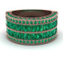 Emerald Multi-Row Halo Wedding Band - Blake No. 20 image 2