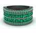 Emerald Multi-Row Halo Wedding Band - Blake No. 21 image 2