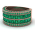 Emerald Multi-Row Halo Wedding Band - Blake No. 20 image 3