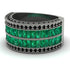 Emerald Multi-Row Halo Wedding Band - Blake No. 36 image 3