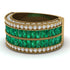 Emerald Multi-Row Halo Wedding Band - Blake No. 4 image 3