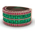 Emerald Multi-Row Halo Wedding Band - Blake No. 50 image 3