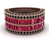 Ruby Multi-Row Halo Wedding Band - Blake No. 41 image 2