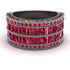 Ruby Multi-Row Halo Wedding Band - Blake No. 57 image 2