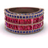 Ruby Multi-Row Halo Wedding Band - Blake No. 71 image 2