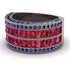 Ruby Multi-Row Halo Wedding Band - Blake No. 72 image 3