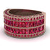 Ruby Multi-Row Halo Wedding Band - Blake No. 56 image 3