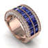 Sapphire Multi-Row Halo Wedding Band - Blake No. 14 image 1