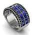 Sapphire Multi-Row Halo Wedding Band - Blake No. 45 image 1