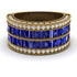 Sapphire Multi-Row Halo Wedding Band - Blake No. 13 image 2