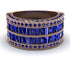 Sapphire Multi-Row Halo Wedding Band - Blake No. 74 image 2