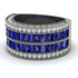Sapphire Multi-Row Halo Wedding Band - Blake No. 15 image 3