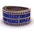 Sapphire Multi-Row Halo Wedding Band - Blake No. 74 image 3
