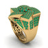 Natural Emeralds Men's Star Fashion Ring - Toby No. 4 image 3