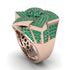 Natural Emeralds Men's Star Fashion Ring - Toby No. 5 image 3