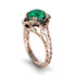 Emerald Ornate Filigree Engagement Ring - Evie No. 35 image 1