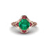 Emerald Ornate Filigree Engagement Ring - Evie No. 50 image 2