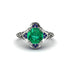 Emerald Ornate Filigree Engagement Ring - Evie No. 66 image 2