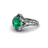 Emerald Ornate Filigree Engagement Ring - Evie No. 66 image 3