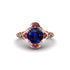 Sapphire Ornate Filigree Engagement Ring - Evie No. 59 image 2