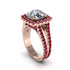 Diamond Pave Split Shank Engagement Ring - Averie No. 47 image 1